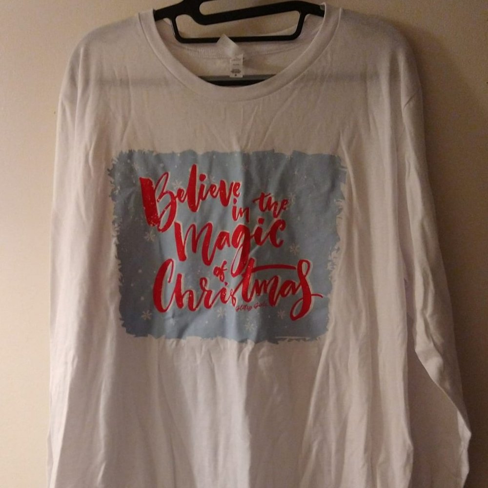 NWOT Glitzy Girlz "Believe In The Magic of Christmas" Women's Plus Top Size XL